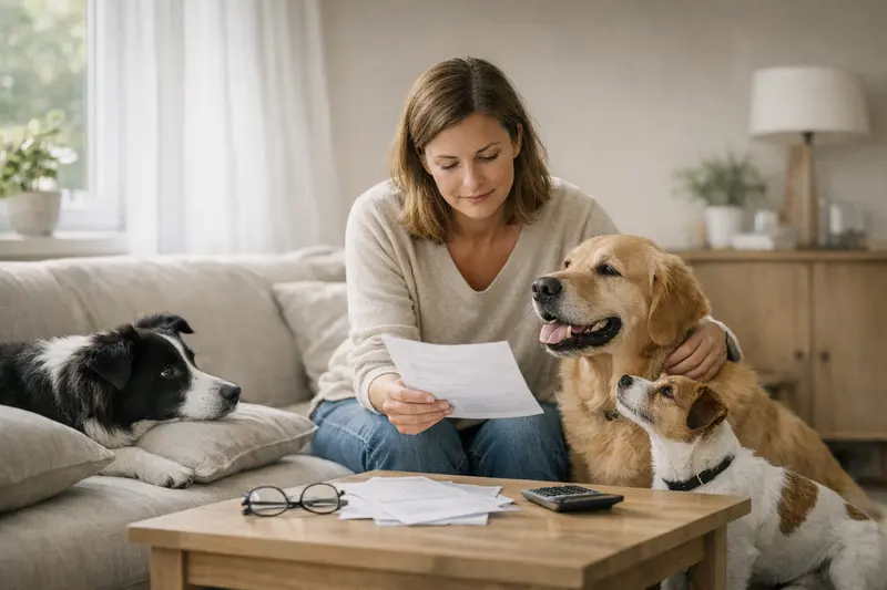 Versicherungsschutz für mehrere Hunde Zwei fröhliche Hunde, die zusammen spielen und auf ihre Gesundheit achten.
