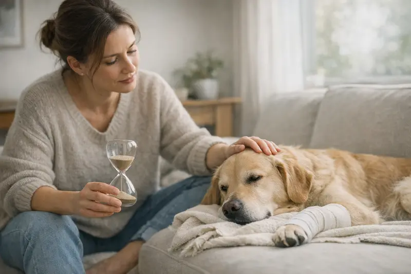 Wartezeiten bei der Hundeversicherung Hund beim Tierarzt, der über Wartezeiten und deren Bedeutung in der Krankenversicherung informiert.