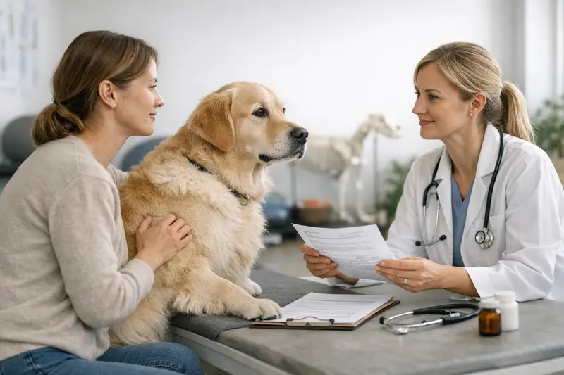 Tierärztliche Verordnung für die Erstattung von Hunde-Physiotherapie Kosten.