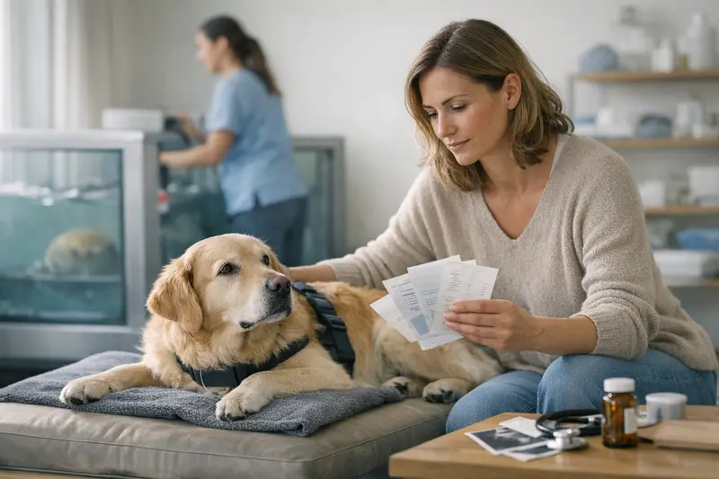 Eine Physiotherapie-Sitzung für Hunde, die die Gesundheit des Tieres fördert.