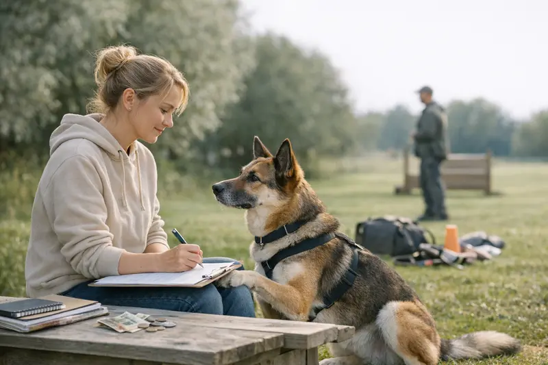 Kosten für Hundehalter und Nachweise Hundehalter beim Training zur Vorbereitung auf den Sachkundenachweis.