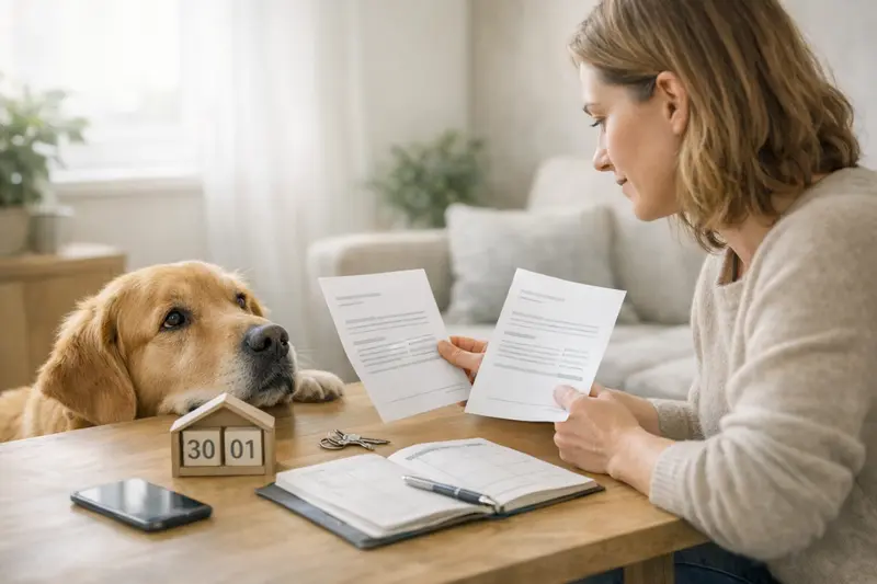 Wechsel der Hundehaftpflichtversicherung Ein Hundebesitzer berät sich mit einem Experten über den Wechsel der Hundehaftpflichtversicherung ohne Deckungslücke.