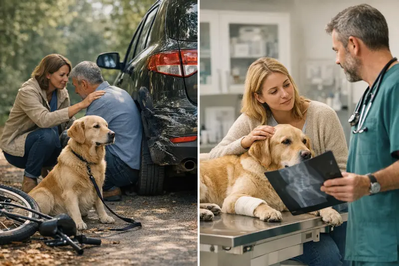 Ein Hund, der in einem Park spielt, symbolisiert die Bedeutung von Versicherungen für Haustiere.