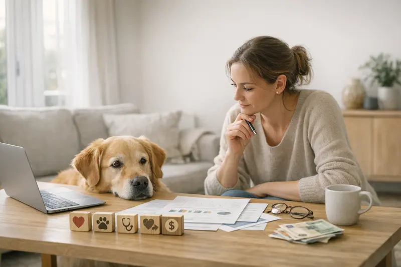 Hund und Tierarzt: Versicherungsberatung Ein Hund mit einer Tierärztin, die die passende Versicherung für ihn empfiehlt.