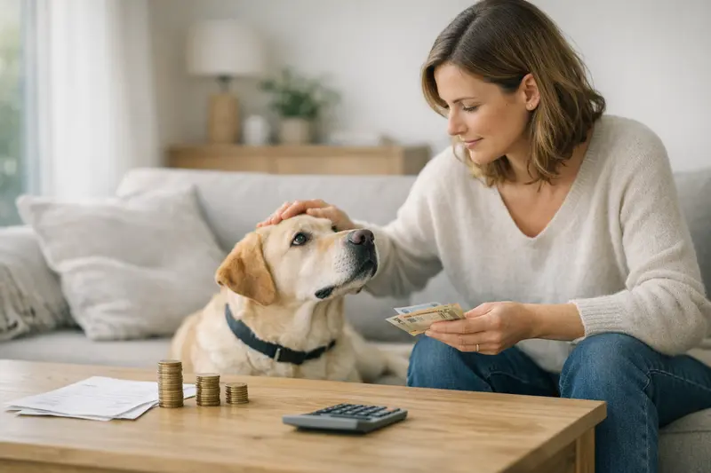 Ein Hund, der einen Tierarzt aufgesucht hat, um seine Gesundheit abzusichern.