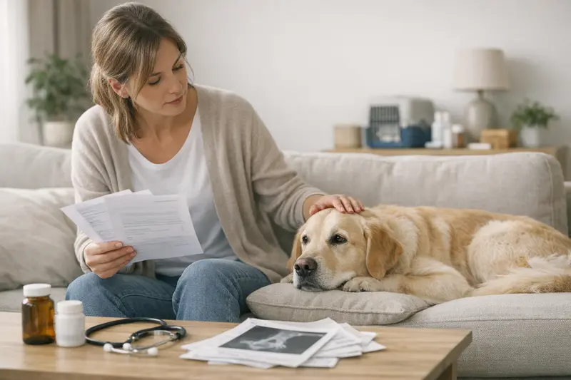 OP-Versicherung für Hunde Ein Hund, der beim Tierarzt behandelt wird und die Vorteile einer OP-Versicherung symbolisiert.