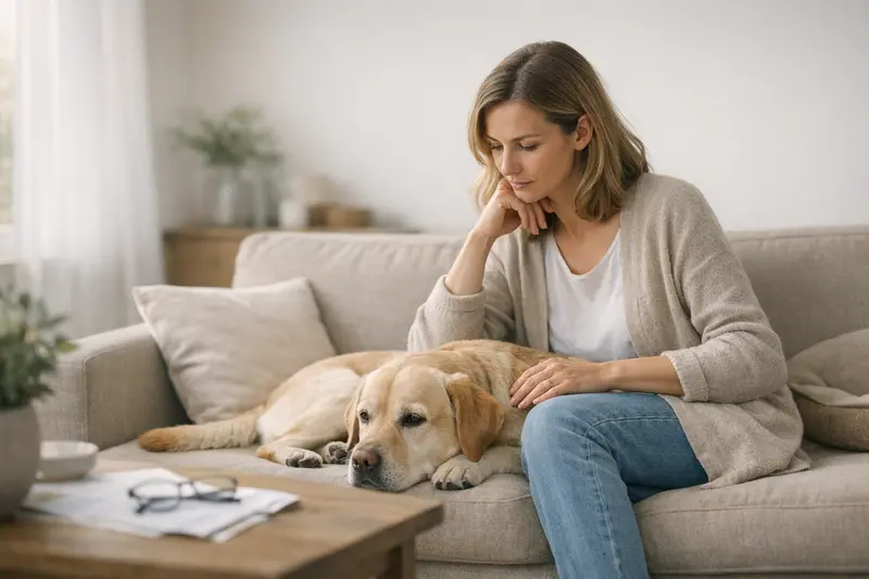 Vorerkrankungen und Wartezeiten in der Hundekrankenversicherung Hundebesitzer informiert sich über Vorerkrankungen und Wartezeiten bei der Hundekrankenversicherung.