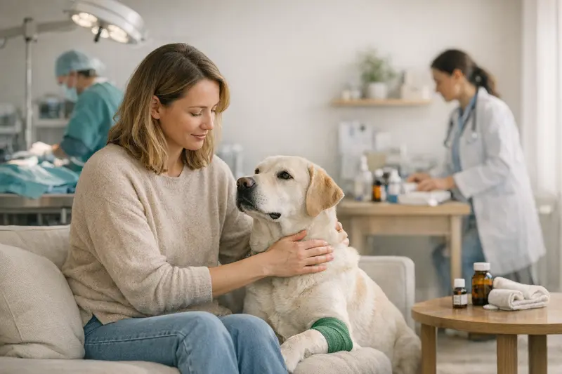 Diagramm, das den Unterschied zwischen OP-Versicherung und Hundekrankenversicherung veranschaulicht.