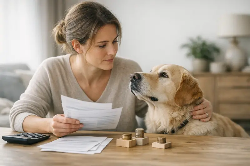 Grafik, die den Zusammenhang zwischen Selbstbeteiligung und Erstattungssatz bei Hundekrankenversicherungen verdeutlicht.