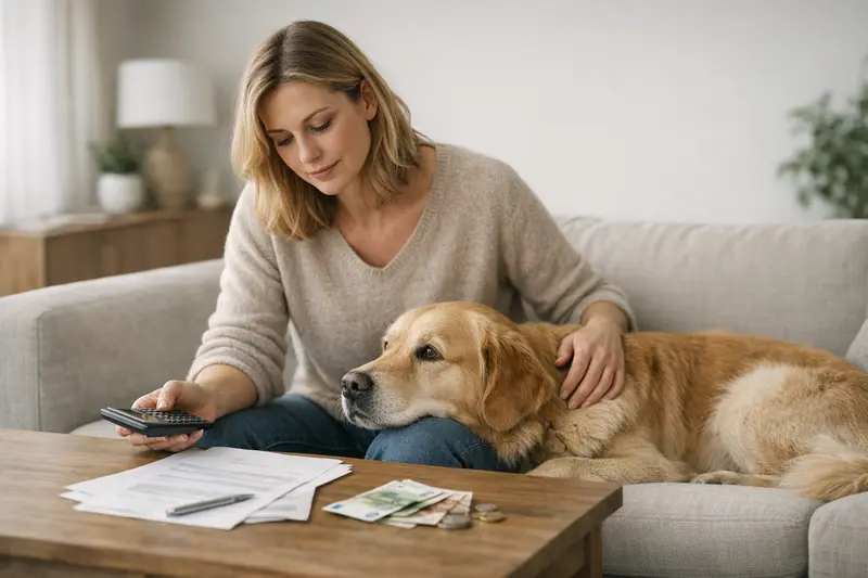 Selbstbeteiligung in der Hundekrankenversicherung Ein Hundebesitzer informiert sich über Selbstbeteiligung bei der Hundekrankenversicherung.