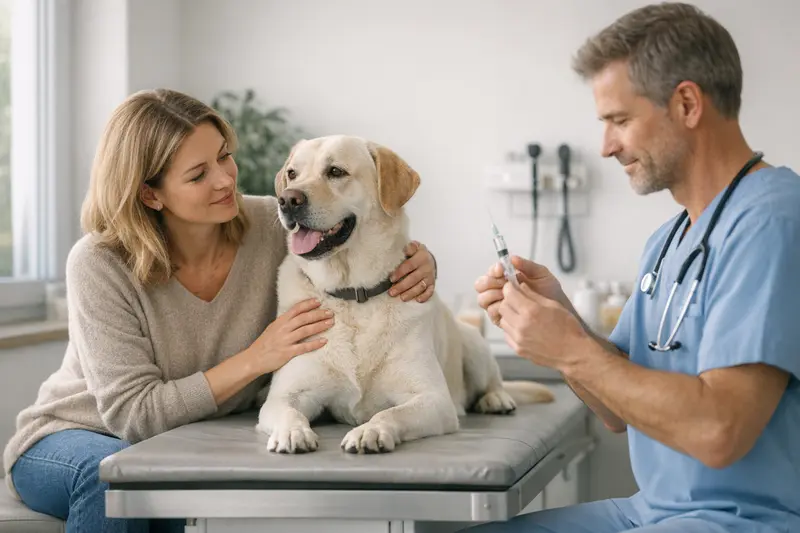 Hundevorsorge beim Tierarzt Hund beim Tierarzt für eine Vorsorgeuntersuchung