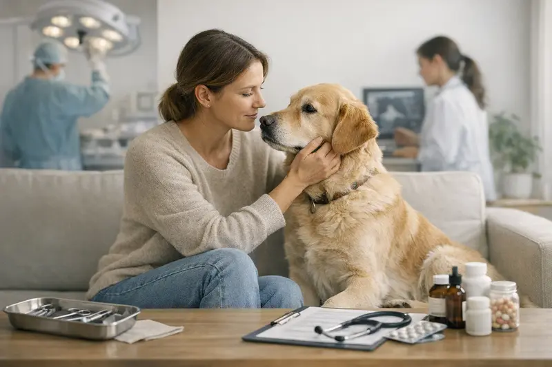 Eine Grafik, die den Unterschied zwischen OP-Versicherung und Hundekrankenversicherung veranschaulicht.