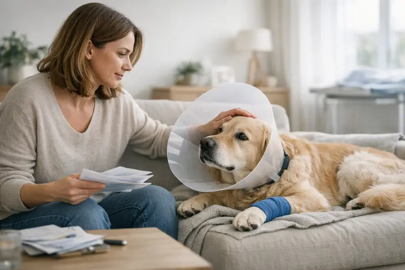 Hund im Park - Versicherung für seltene Krankheiten Ein gesunder Hund spielt im Park, symbolisch für die Frage, ob eine Versicherung sinnvoll ist, auch wenn der Hund selten krank ist.