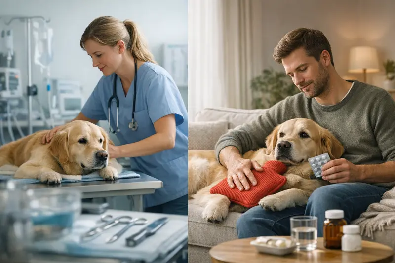 Hund wird beim Tierarzt untersucht, um den Unterschied zwischen OP-Versicherung und Hundekrankenversicherung zu erläutern.