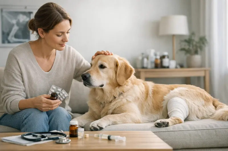 Untersuchung beim Tierarzt für Hundekrankenversicherung Ein Hund wird beim Tierarzt untersucht, um die Unterschiede zwischen OP-Versicherung und Hundekrankenversicherung zu verdeutlichen.