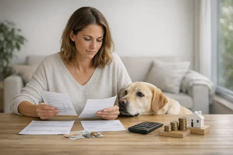 Ein Hund beim Tierarzt zeigt die Balance zwischen Erstattungssatz und Selbstbeteiligung in der Tierkrankenversicherung.