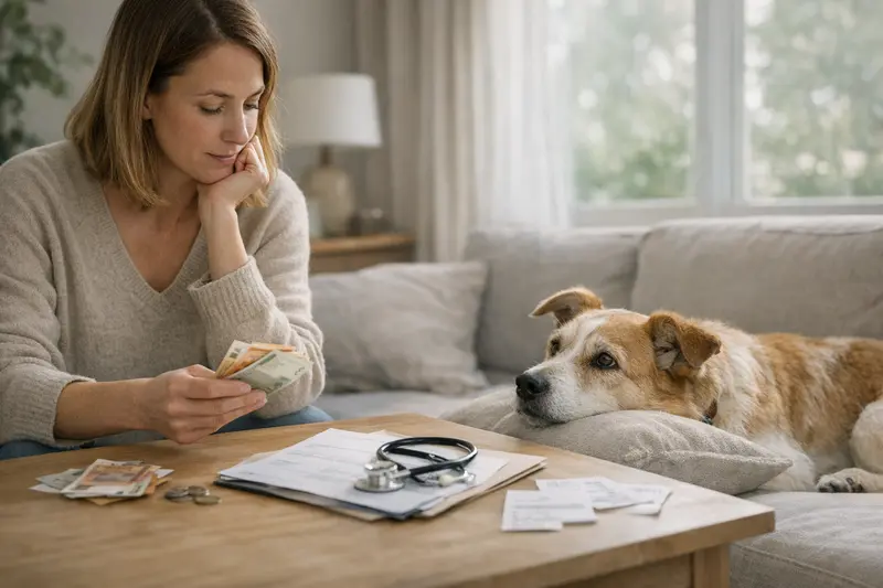 Selbstbeteiligung in der Hundekrankenversicherung Ein Hund erhält eine tierärztliche Behandlung, was die Bedeutung der Selbstbeteiligung in der Hundekrankenversicherung verdeutlicht.