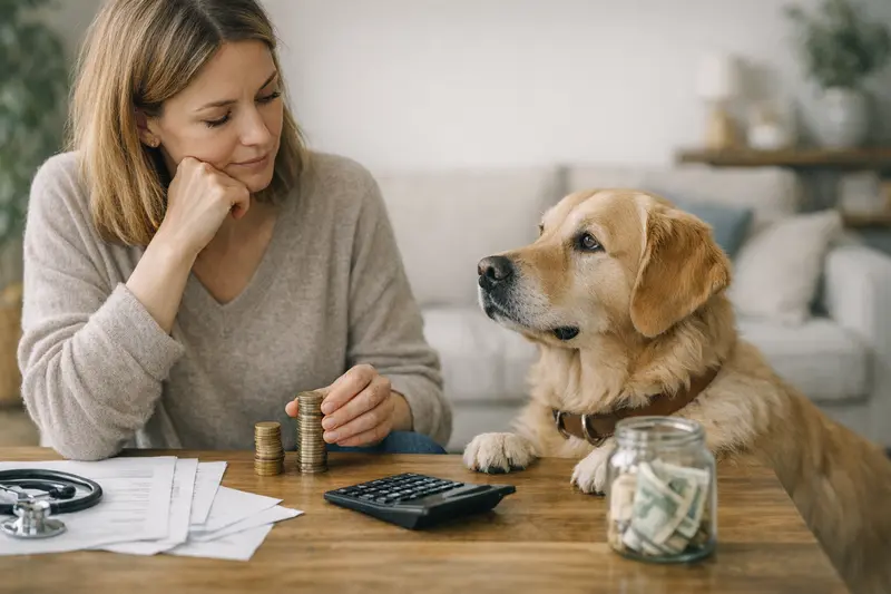Selbstbeteiligung in der Tierkrankenversicherung Infografik zur Selbstbeteiligung in der Tierkrankenversicherung, die die finanziellen Aspekte für Hundebesitzer anschaulich darstellt.