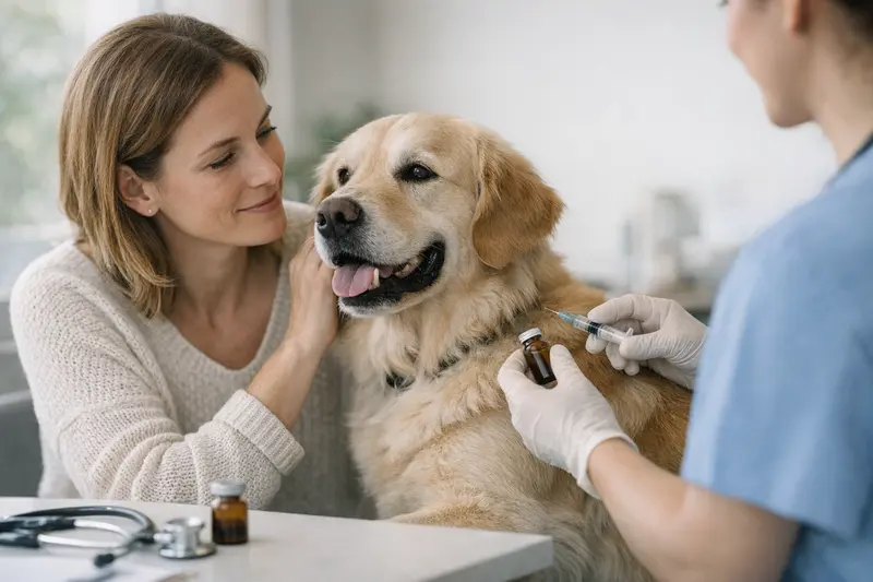 Regelmäßige tierärztliche Kontrollen und Impfungen sind wichtig für die Gesundheit von Hunden.