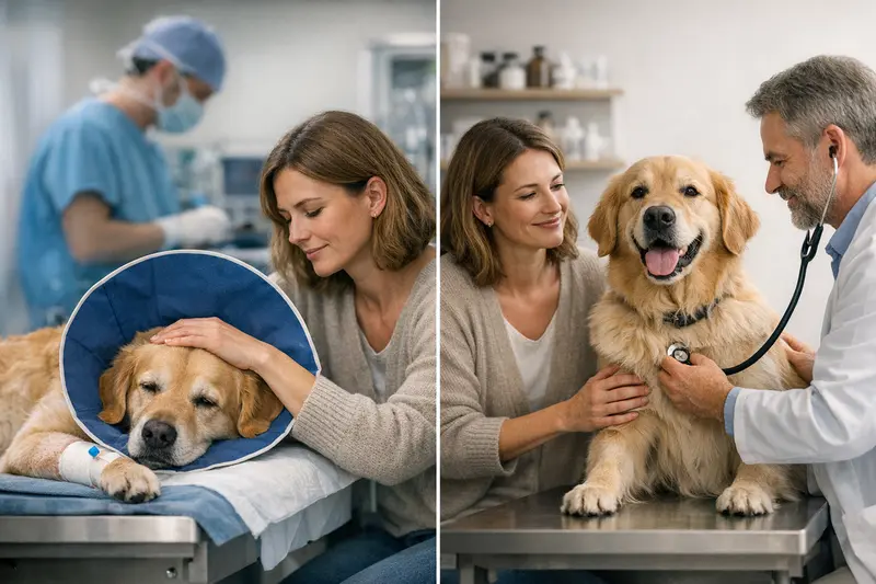 Hund beim Tierarzt zur Untersuchung