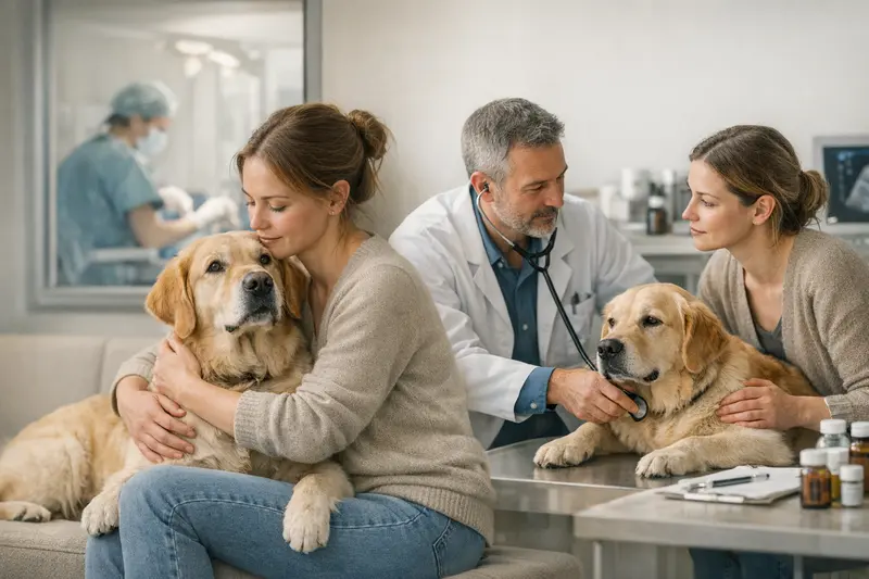 Illustration des Unterschieds zwischen OP-Versicherung und Hundekrankenversicherung für Hundehalter