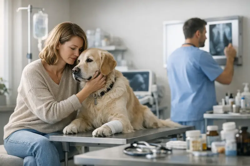 Diagramm, das den Unterschied zwischen OP-Versicherung und Hundekrankenversicherung verdeutlicht.