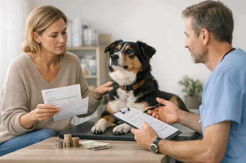 Veranschaulichung der Selbstbeteiligung und Erstattungsquote bei Hundekrankenversicherungen