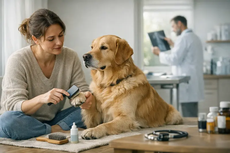 Hundepflege als Vorsorge Regelmäßige Hundepflege trägt zur Gesundheit des Hundes bei und erkennt frühzeitig Auffälligkeiten.