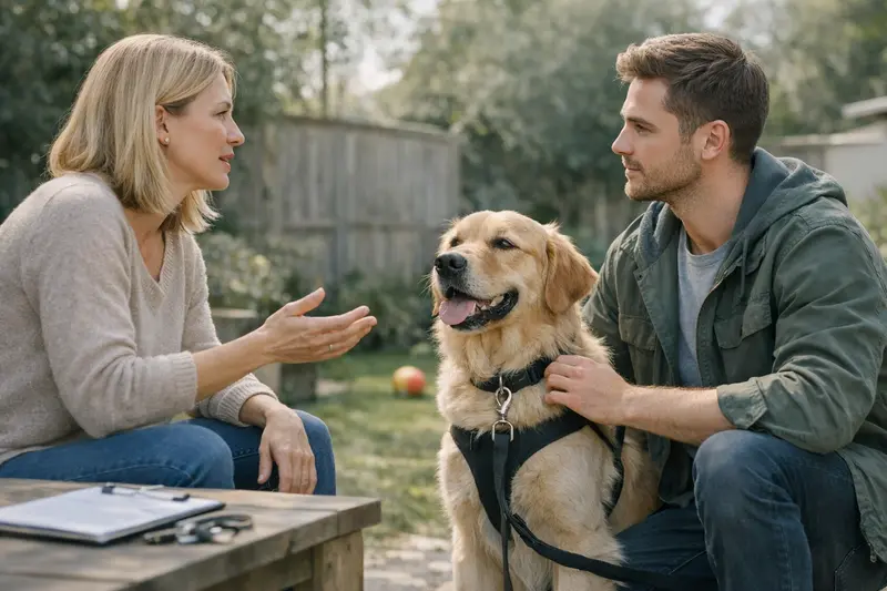 Haftung beim Hundesitting Hund, der bei einem Hundesitter entspannt spielt – wichtige Aspekte der Haftung beim Hundesitting