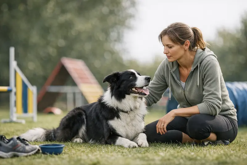 Agility Training für Hunde Hunde, die im Agility-Parcours trainieren, zeigen, dass Agility nicht grundsätzlich gefährlich ist.