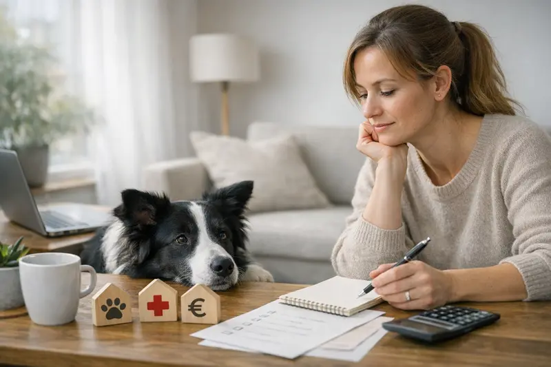 Tarifvergleich Hundeversicherung Hundehalter vergleicht verschiedene Tarife für eine Hundeversicherung anhand einer Prioritätenliste.