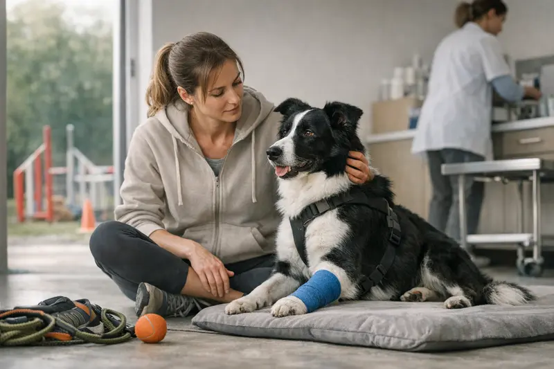 Aktiver Hund beim Spielen im Freien, symbolisiert die Bedeutung der Selbstbeteiligung in der Tierkrankenversicherung.