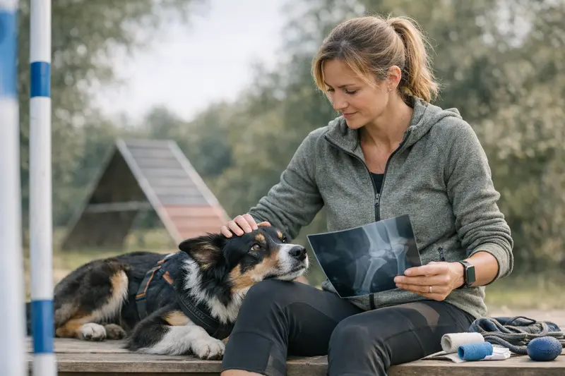 Versicherung für aktive Hunde Aktiver Hund beim Training, der eine Versicherung benötigt.