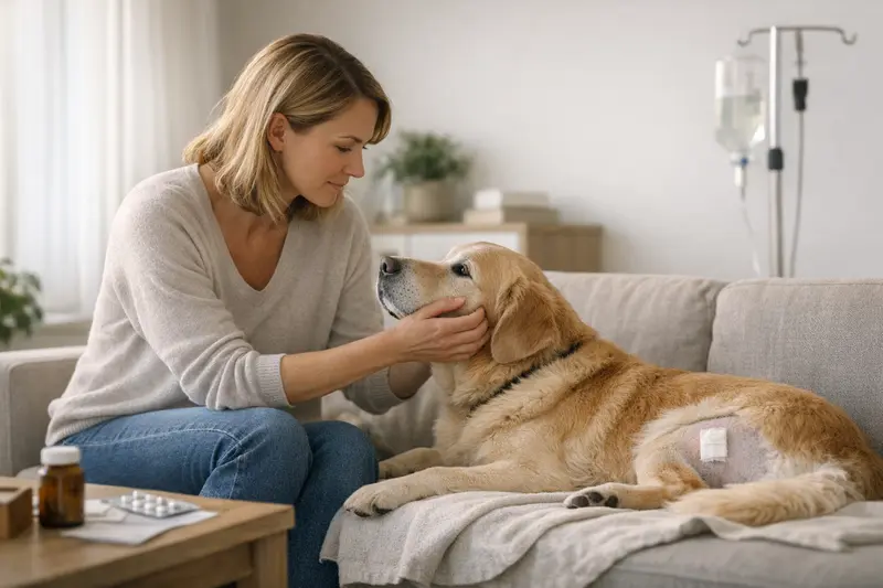 Ein gesunder Hund spielt im Park und symbolisiert die Vorteile einer Vollschutz-Tierkrankenversicherung.
