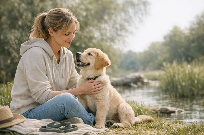 Vorteile einer Hundeversicherung für junge Hunde Junger, gesunder Hund spielt fröhlich im Garten, symbolisiert die Vorteile einer Hundeversicherung.