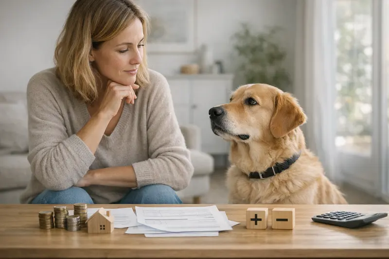 Beitragsunterschiede bei Hundeversicherungen Grafische Darstellung der Unterschiede in den Beiträgen von Hundeversicherungen je nach Leistung und Selbstbeteiligung.