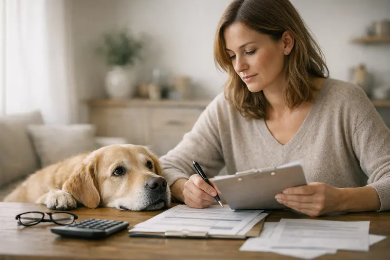 Tarifvergleich Hundekrankenversicherung Hundehalter vergleicht verschiedene Tarifoptionen für die Hundekrankenversicherung.