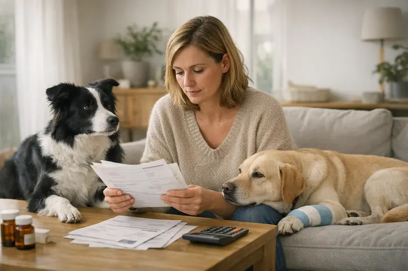 Hundeversicherung im Mehrhundehaushalt Zwei Hunde in einem Mehrhundehaushalt genießen das Spiel im Freien.
