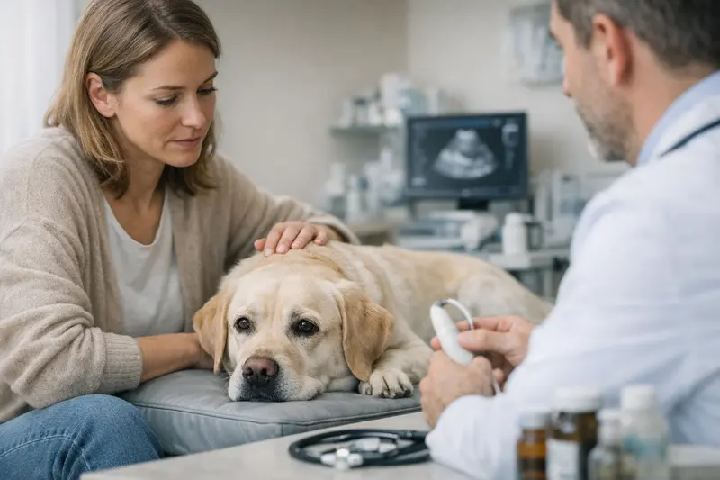 Hund im Park Ein gesunder Hund spielt im Park und zeigt, dass auch seltene Krankheiten finanziell abgesichert sein sollten.