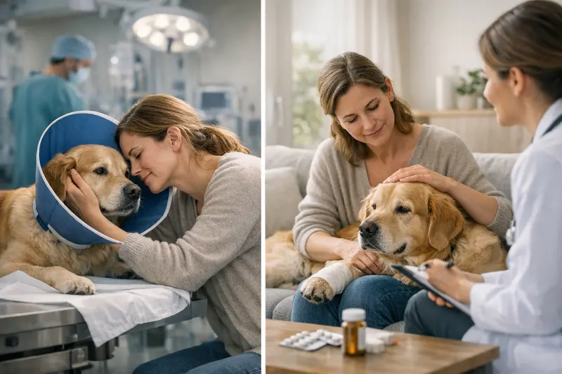 Unterschied zwischen OP-Versicherung und Krankenversicherung für Hunde Vergleich zwischen OP-Versicherung und Krankenversicherung für Hunde in einer hochwertigen Infografik.