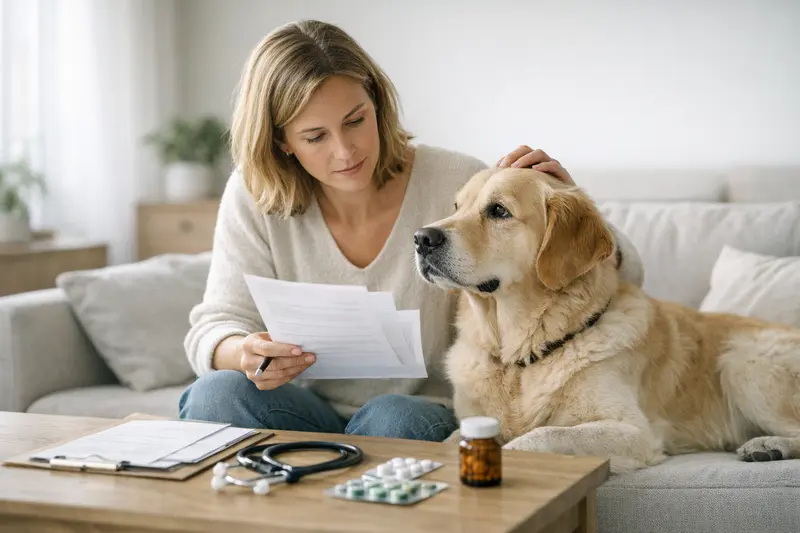 Vergleich von Tarifdetails für Hundeversicherungen, einschließlich Erstattungssatz und Selbstbeteiligung.