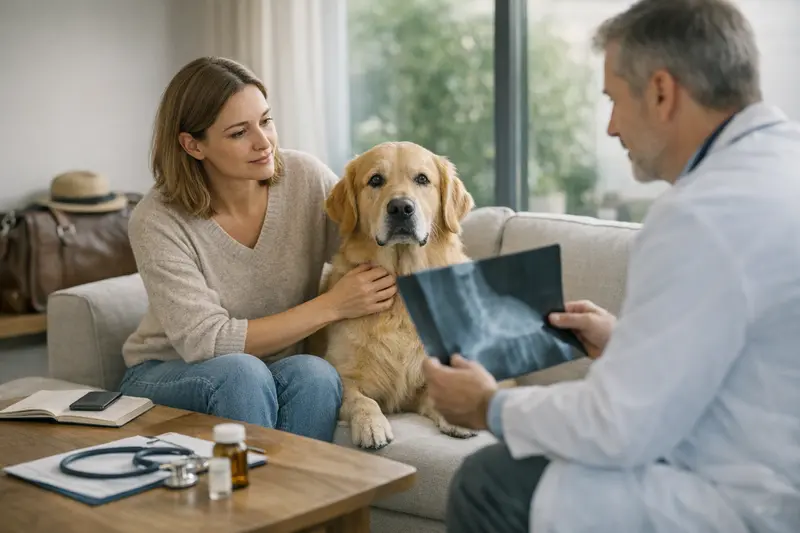 Hundeversicherung und Gesundheit Ein gesunder Hund erfreut sich an einem Spaziergang im Park, symbolisiert Vertrauen in eine Tierversicherung.