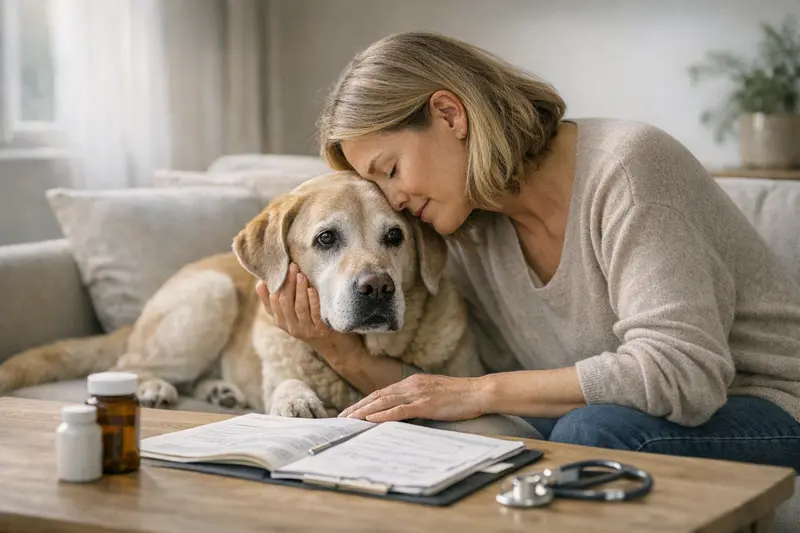 Vorerkrankungen und Hundeversicherung Darstellung eines gesunden Hundes beim Tierarzt, um das Thema Vorerkrankungen in der Hundeversicherung zu veranschaulichen.