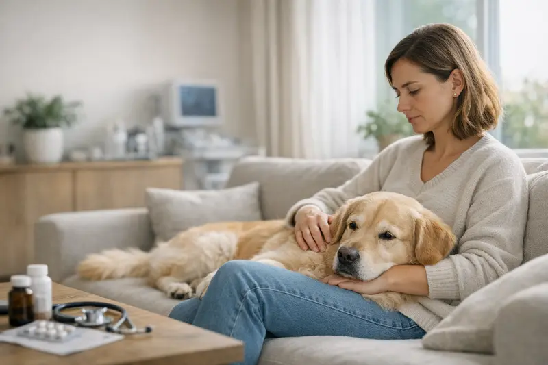 Ein Hund bei der tierärztlichen Untersuchung zur Vorsorge.