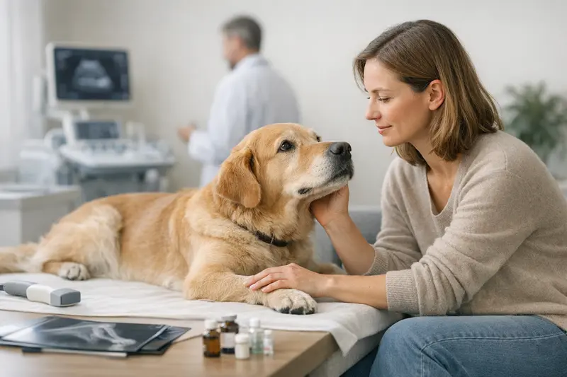 Vorsorgeuntersuchung beim Hund Ein Hund beim Tierarzt zur Vorsorgeuntersuchung.