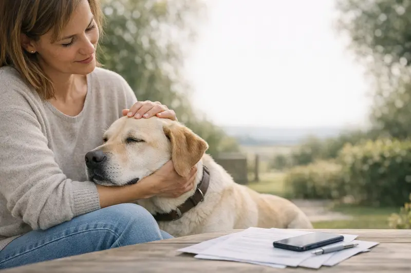 Hundehaftpflichtversicherung - Wichtiger Schutz für Hundebesitzer Eine gut ausgebildete Hundebesitzerin beschäftigt sich mit dem Thema Hundehaftpflichtversicherung.