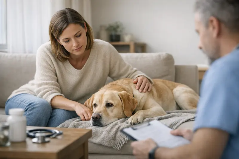 Hundeversicherung Vorerkrankungen Gesunder Hund auf einem Spaziergang, symbolisiert die Bedeutung der frühzeitigen Absicherung vor Vorerkrankungen.