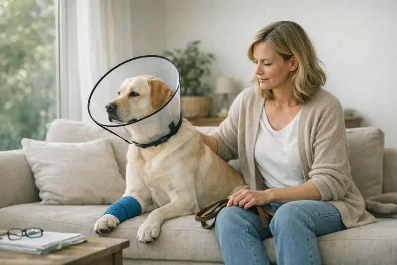 Ein Hundebesitzer klärt wichtige Fragen zur Hundeversicherung.