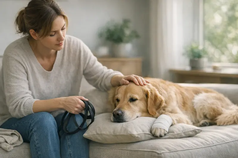 Ein Hund beim Tierarzt, der auf die Bedeutung der Wartezeit in der Hundeversicherung hinweist.