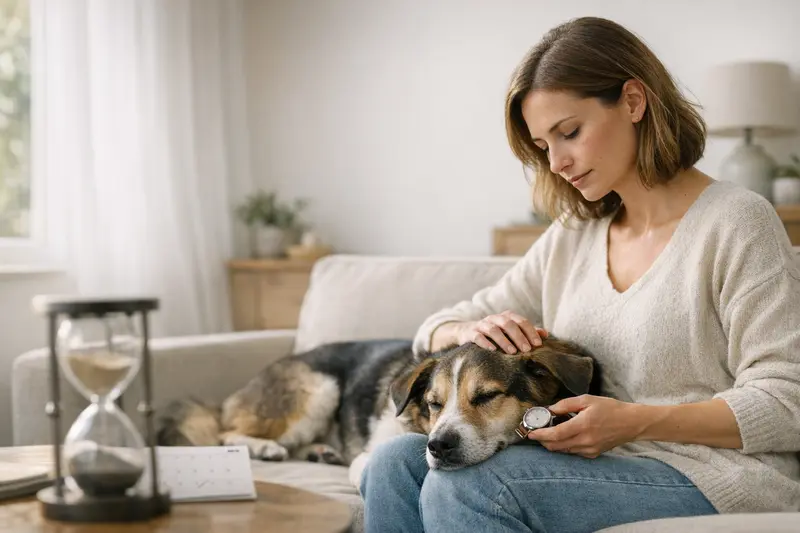 Ein Hund, der beim Tierarzt untersucht wird, um die Wichtigkeit von Wartezeiten in der Hundekrankenversicherung zu verdeutlichen.